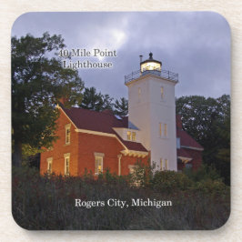 Posavasos Faro de 40 millas Punto Faro atardecer 6 ruedas de