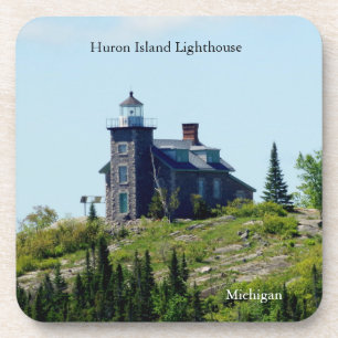 Posavasos Faro de Huron Islands 6 ruedas de plástico