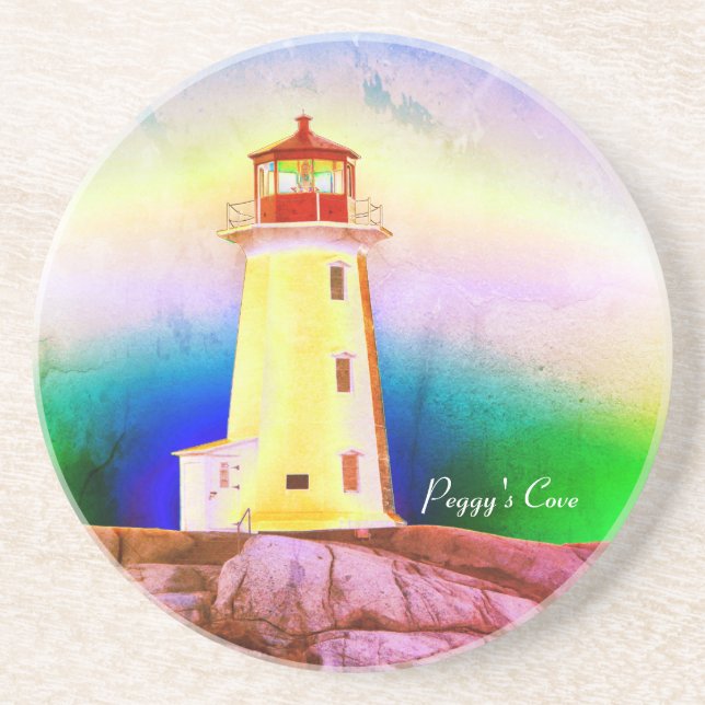 Posavasos Faro de la cala de Peggy halifax Nova Scotia Canad (Frente)