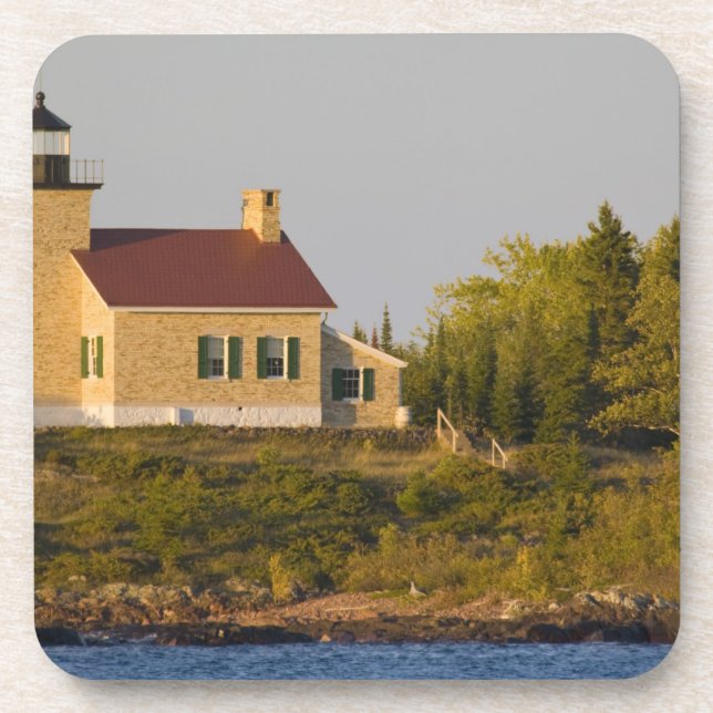 Posavasos Faro en el lago Superior cerca del puerto de Coppe (Frente)
