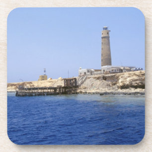 Posavasos Faro en las Islas Brother, Mar Rojo, Egipto