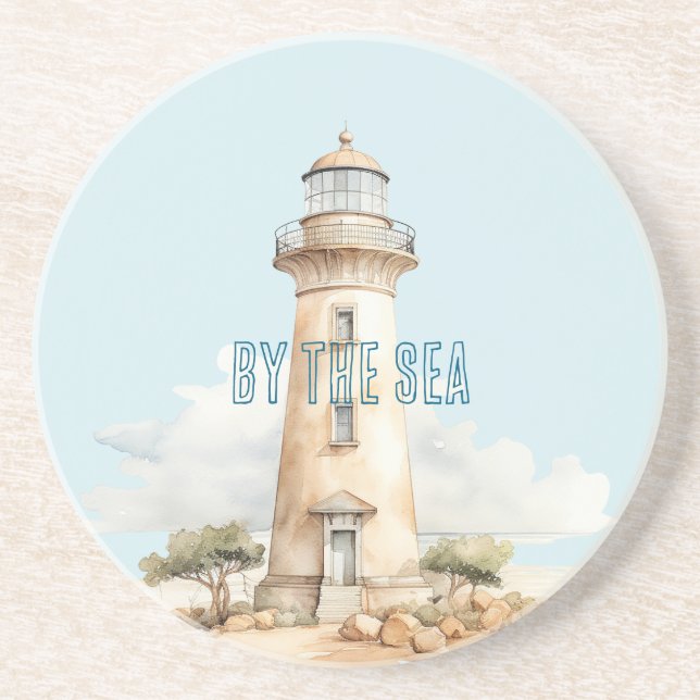 Posavasos Faro junto al mar (Frente)