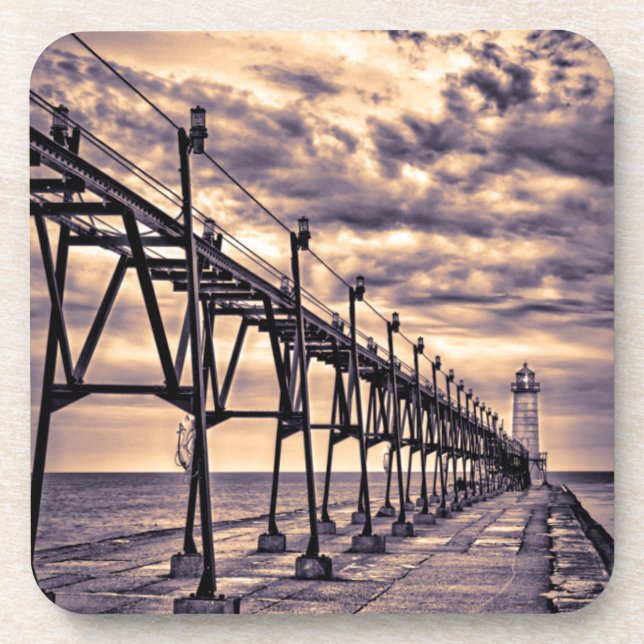 Posavasos faro y muelle de Grand Haven, Grand Haven (Frente)