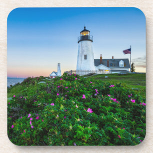 Posavasos Faros Point Lighthouse Bristol Maine