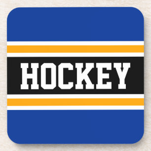 Posavasos Fatua deportiva de la marina HOCKEY Tiras negras a