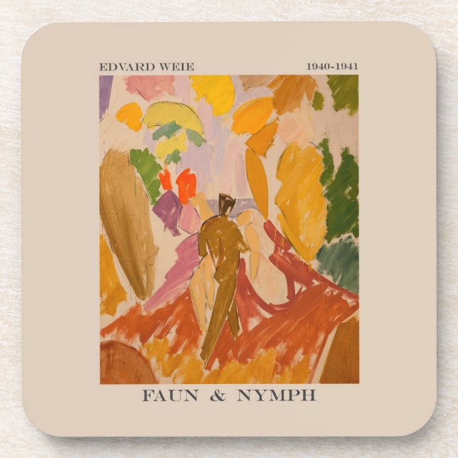 Posavasos Faun y Nymph 1941 de Edvard Weie (Frente)