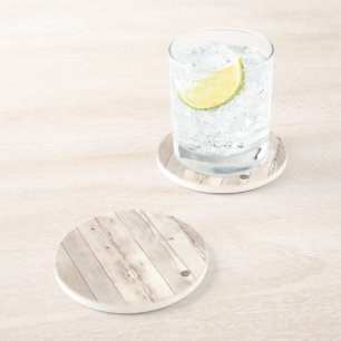 Posavasos Faux Cream White Wood