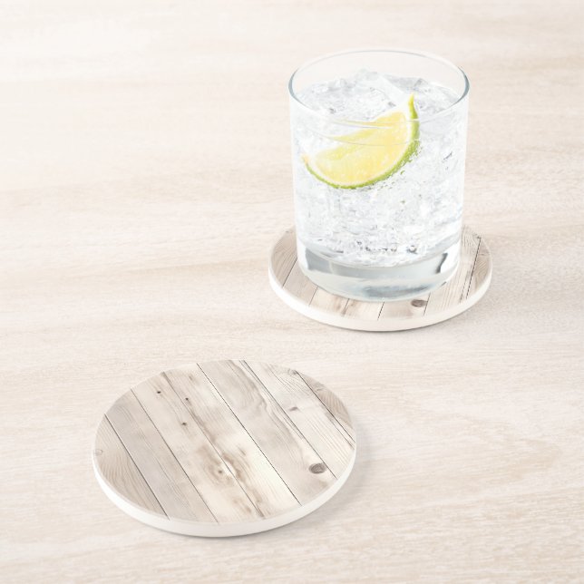 Posavasos Faux Cream White Wood (Lado)
