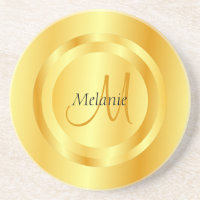 Faux Gold Modern Monogram Elegant Template