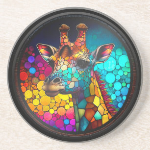 Posavasos Faux Seted Glass Giraffe