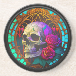 Posavasos Faux Seted Glass Skull