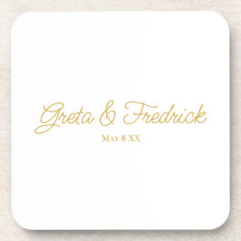 Posavasos Favor de boda de oro Timeless Luxe