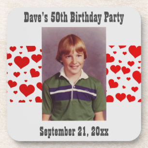 Posavasos Favor de la foto de la fiesta de cumpleaños