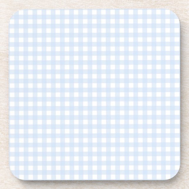 Posavasos Faye y Lauren Baby Blue Gingham (Frente)