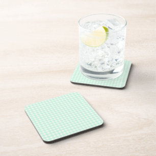Posavasos Faye y Lauren Light Green Gingham