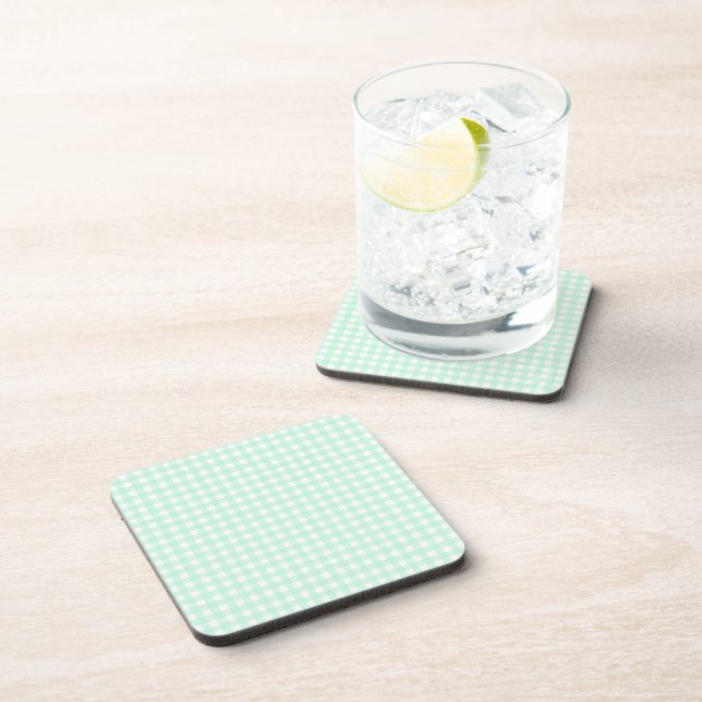 Posavasos Faye y Lauren Light Green Gingham (Lado Derecho)
