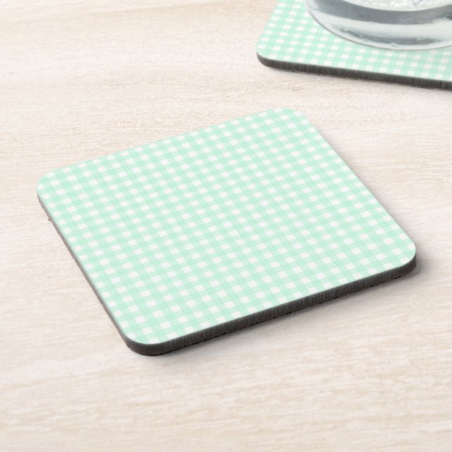 Posavasos Faye y Lauren Light Green Gingham (Lado Izquierdo)