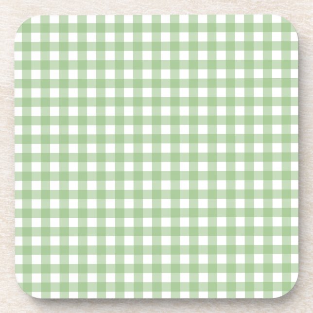 Posavasos Fayeand Lauren Green Buffalo Plaid Pattern (Frente)