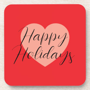 Posavasos Felices Fiestas Feliz Navidad Tiempo de Vacaciones