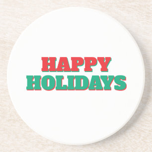 Posavasos Felices Fiestas Feliz Navidad Tiempo de Vacaciones