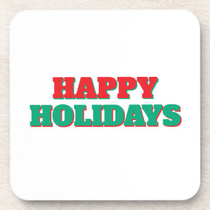 Posavasos Felices Fiestas Feliz Navidad Tiempo de Vacaciones