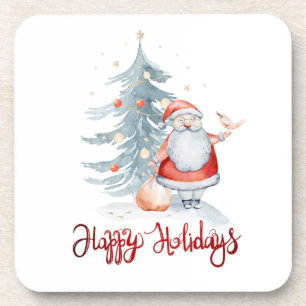 Posavasos Felices fiestas, Santa Claus Pine Tree