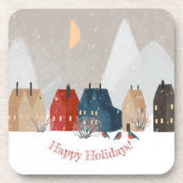 Posavasos Felices vacaciones País Primitivo de la Aldea Invi