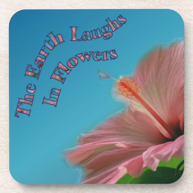 Posavasos Felicidad Hibiscus Flower Inspirador Coaster Se (Frente)