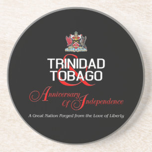Posavasos Feliz aniversario de la independencia de Trinidad