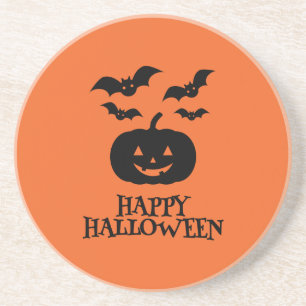 Posavasos Feliz Bate de Calabaza de Halloween Mínimo