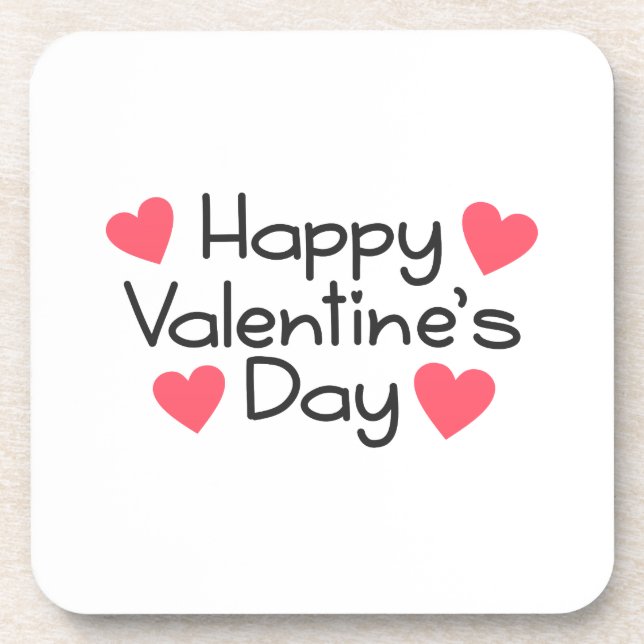 Posavasos Feliz caligrafía del Día de San Valentín | Montaña (Frente)