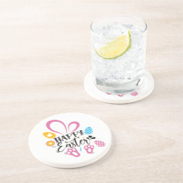 Posavasos Feliz Conejo De Pascua Con Huevos De Pascua