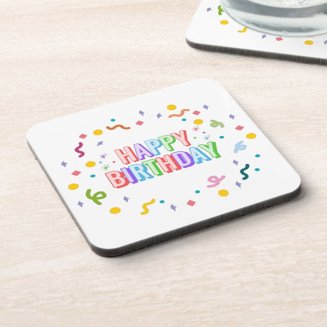 Posavasos Feliz Cumpleaños (Lado Izquierdo)