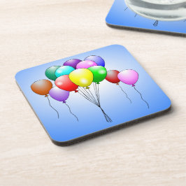 Posavasos Feliz cumpleaños a los globos de montaña rusa