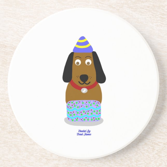 Posavasos Feliz cumpleaños a Sandstone Coaster (Frente)