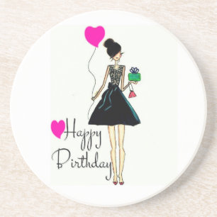 POSAVASOS ***FELIZ CUMPLEAÑOS AMABLE SEÑORA***