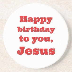 Posavasos Feliz cumpleaños, Jesús, regalo de Navidades