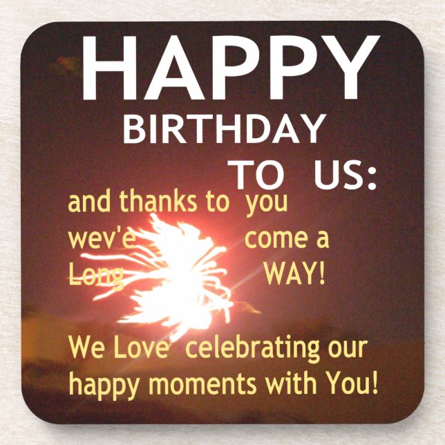 Posavasos Feliz cumpleaños para ti (Frente)