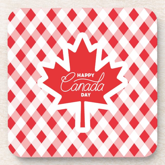 Posavasos Feliz día de Canadá.  (Frente)