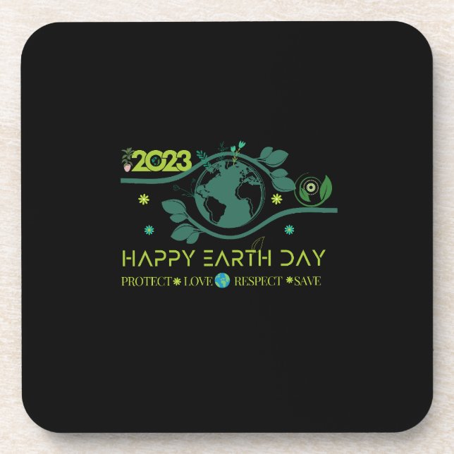 Posavasos Feliz Día de la Tierra (Frente)