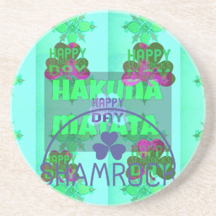 Posavasos Feliz Día de San Patricio Impresión de arte Hakuna