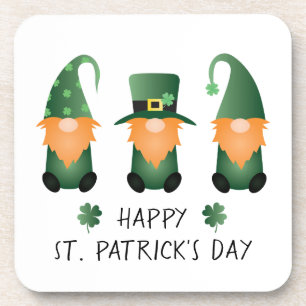 Posavasos Feliz Día de San Patrones Gnomes Naranja Verde