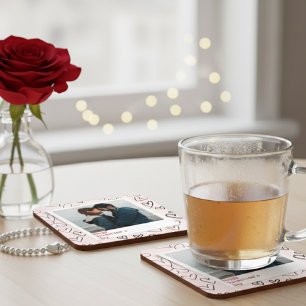 Posavasos Feliz Día de San Valentín Moderna y elegante foto