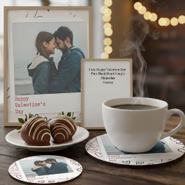 Posavasos Feliz Día de San Valentín Moderna y elegante foto 