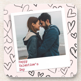 Posavasos Feliz Día de San Valentín Moderna y elegante foto