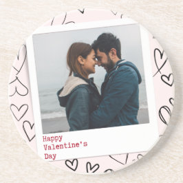 Posavasos Feliz Día de San Valentín Moderna y elegante foto
