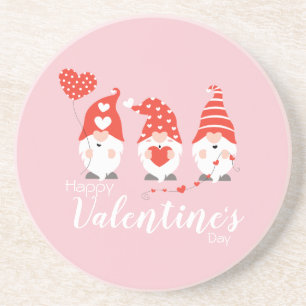 Posavasos Feliz Día de San Valentín se vuelve rosado rojo