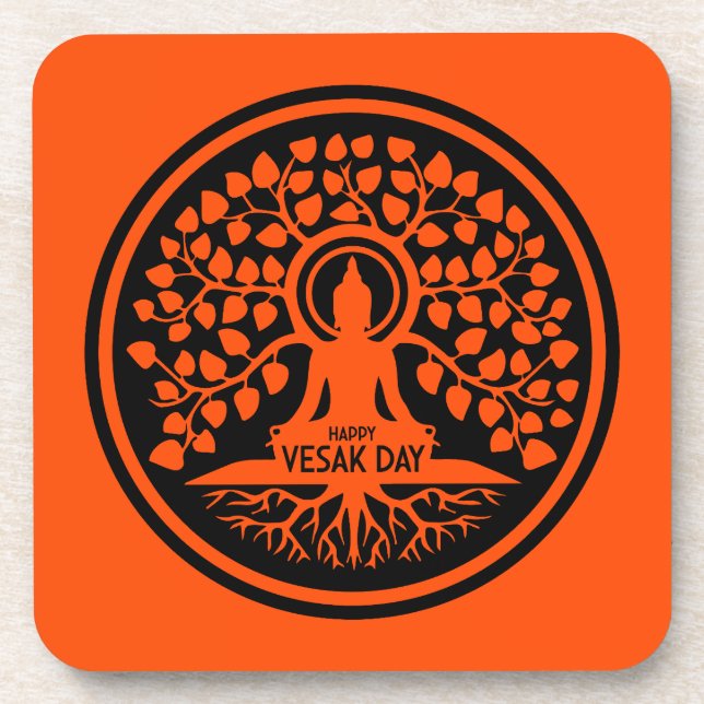 Posavasos Feliz Día de Vesak (Frente)