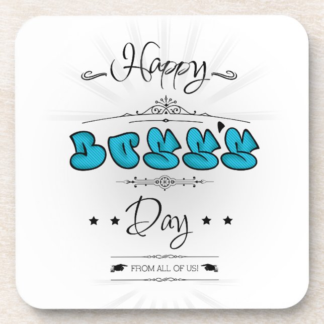 Posavasos Feliz Día del Jefe (Frente)