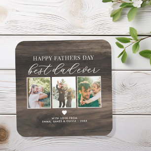 Posavasos Feliz Día del Padres Mejor Papá Cada 3 Collages de